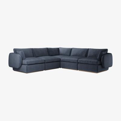 Sofa.com Ren Medium Corner Sofa in Armour Smart Velvet