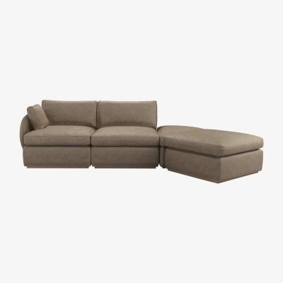 Sofa.com Ren LHF Modular Sofa in Greige Florence Textured Weave