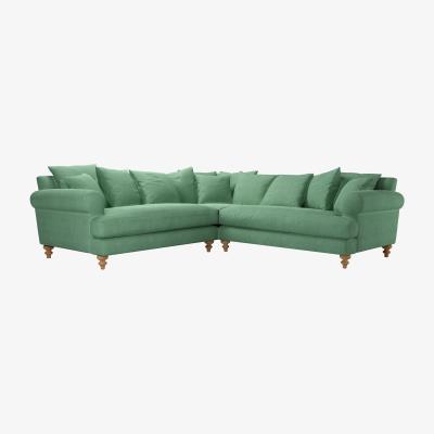 Sofa.com Teddy Medium Corner Sofa in Celadon Easy Cotton