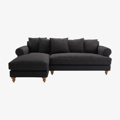 Sofa.com Teddy LHF Chaise Sofa in Cadet Soft Chenille - sofa.com