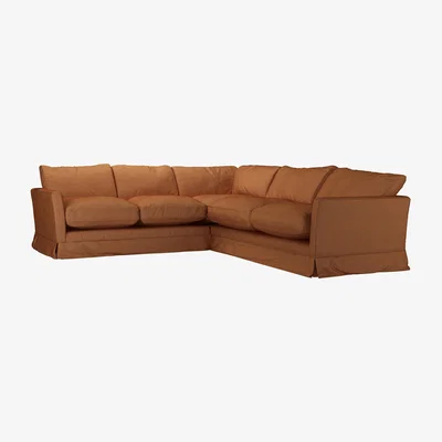 Sofa.com Otto Asym. Crn: LHF 2 Seat w RHF 2.5 Seat in Saffron Heathland Weave - sofa.com