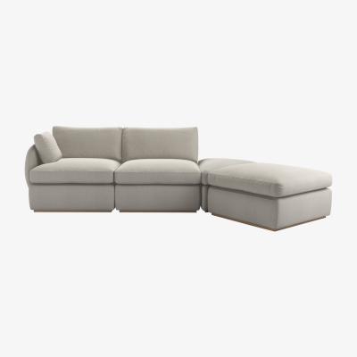 Sofa.com Ren LHF Modular Sofa in Stoneware Easy Cotton
