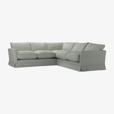 Sofa.com Otto Small Corner Sofa in Sea Glass Baylee Viscose Linen - sofa.com