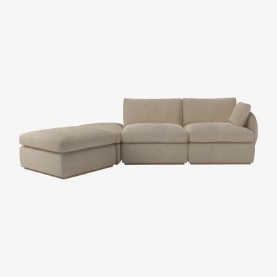 Sofa.com Ren RHF Modular Sofa in Cashew Baylee Viscose Linen