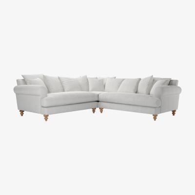 Sofa.com Teddy Medium Corner Sofa in Harbour Aquaclean Clever Velvet
