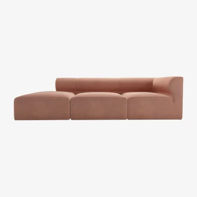 Sofa.com Cohen LHF Modular Sofa in Cosmopolitan Smart Velvet - sofa.com