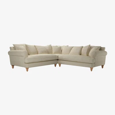 Sofa.com Teddy Medium Corner Sofa in Pampas Hygge Smart Linen