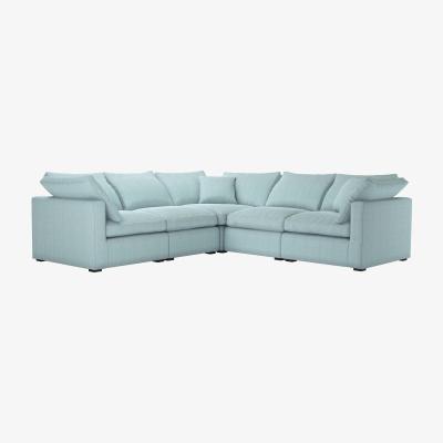 Sofa.com Long Island Slim Medium Corner Sofa in Coastal House Herringbone Weave