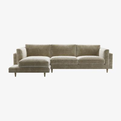 Sofa.com Marco LHF Chaise Sofa in Cappuccino Bubble Velvet