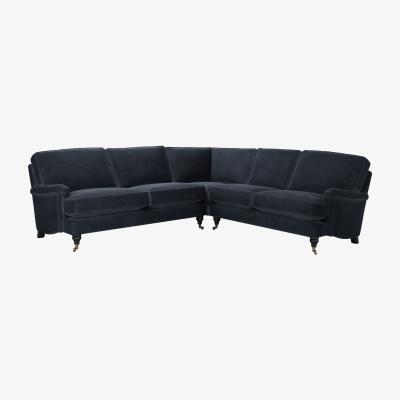 Sofa.com Bluebell Asym. Crn: LHF 2.5 Seat w RHF 2 Seat in Mercury Cashmere Velvet - sofa.com
