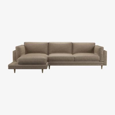 Sofa.com Marco LHF Chaise Sofa in Greige Florence Textured Weave