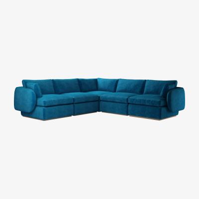 Sofa.com Ren Medium Corner Sofa in Scuba Smart Velvet