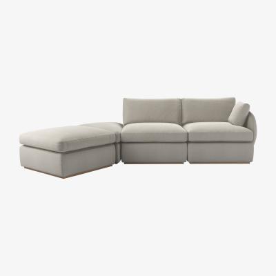 Sofa.com Ren RHF Modular Sofa in Stoneware Easy Cotton