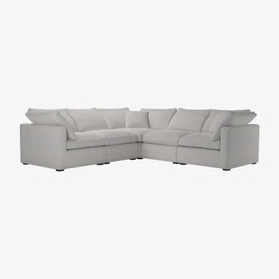 Sofa.com Long Island Slim Medium Corner Sofa in Rye Baylee Viscose Linen