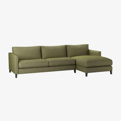 Sofa.com Izzy Large RHF Chaise Sofa in Lichen Heathland Weave - sofa.com
