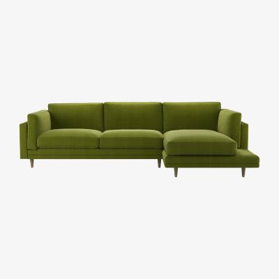 Sofa.com Marco RHF Chaise Sofa in Vine Leaf Organic Smart Cotton