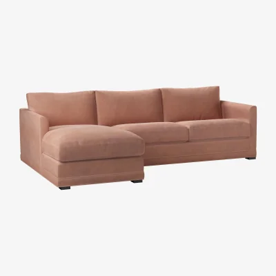 Sofa.com Aissa Medium LHF Chaise Sofa in Cosmopolitan Smart Velvet - sofa.com