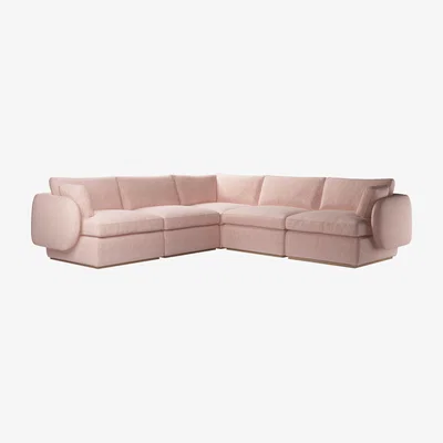 Sofa.com Ren Medium Corner Sofa in Pavilion Pink Brushstroke