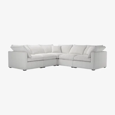 Sofa.com Long Island Slim Medium Corner Sofa in Pumice House Basket Weave