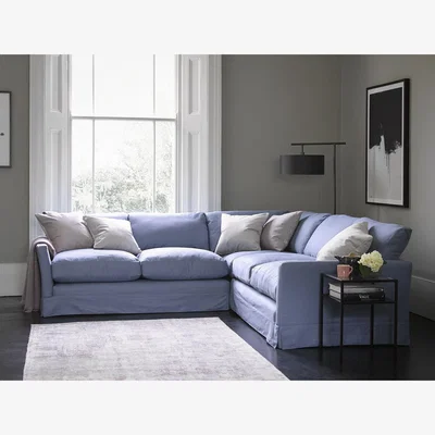 Sofa.com Otto Medium Corner Sofa in Fog Aquaclean Clever Chenille