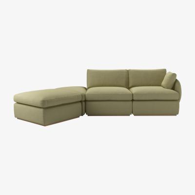 Sofa.com Ren RHF Modular Sofa in Cardamon Brushed Linen Cotton