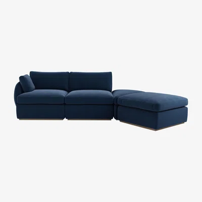 Sofa.com Ren LHF Modular Sofa in Galaxy Organic Smart Cotton