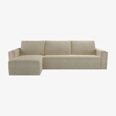 Sofa.com Oswald LHF Open End Corner Sofa in Pampas Hygge Smart Linen