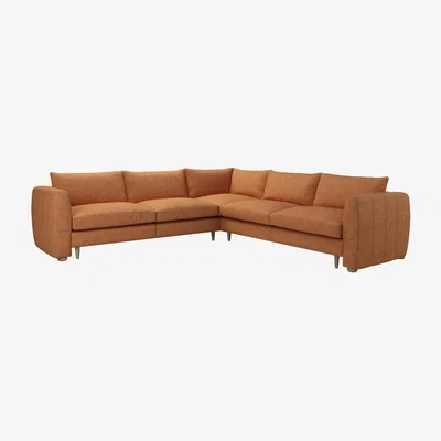 Sofa.com Tiffany Medium Corner Sofa in Terracotta Florence Textured Weave
