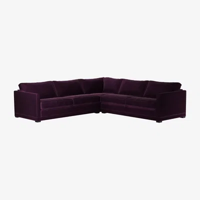 Sofa.com Aissa Large Corner Sofa in Damson Smart Velvet