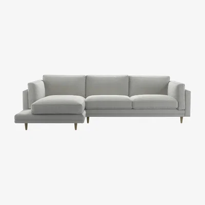 Sofa.com Marco LHF Chaise Sofa in Wishing Well Organic Smart Cotton