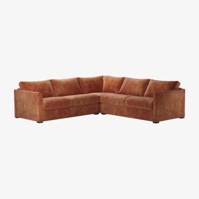 Sofa.com Aissa Medium Corner Sofa in Pomegranate Bubble Velvet
