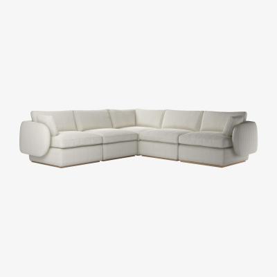 Sofa.com Ren Medium Corner Sofa in Clay House Herringbone Weave