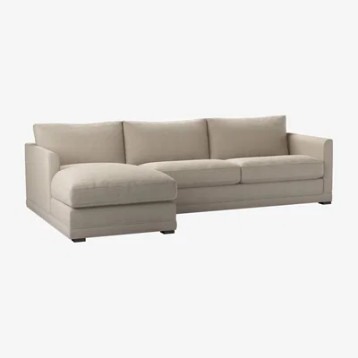 Sofa.com Aissa Large LHF Chaise Storage Sofa in Wishful Vermeer Linen - sofa.com