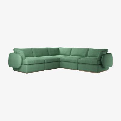 Sofa.com Ren Medium Corner Sofa in Celadon Easy Cotton