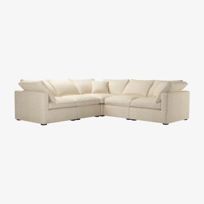 Sofa.com Long Island Slim Medium Corner Sofa in Chantilly Aquaclean Clever Chenille