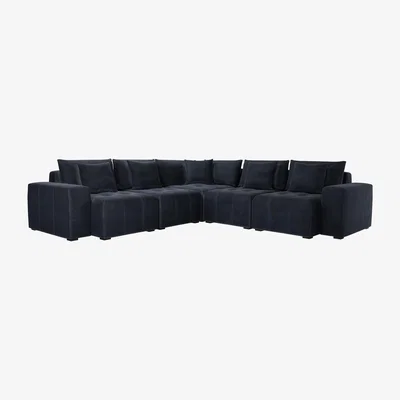 Sofa.com Romy Medium Corner Sofa in Mercury Cashmere Velvet