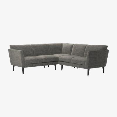Sofa.com Holly Small Corner Sofa in Liquorice Baylee Multi-Tone Viscose Linen