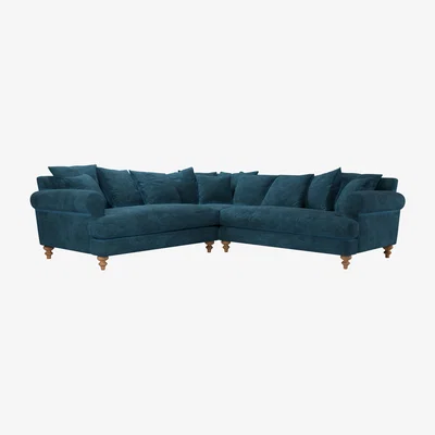 Sofa.com Teddy Medium Corner Sofa in Mineral Mist Speckled Chenille