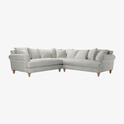 Sofa.com Teddy Medium Corner Sofa in Fog Aquaclean Clever Chenille