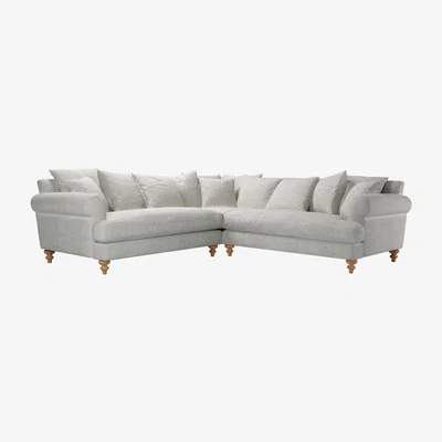 Sofa.com Teddy Medium Corner Sofa in Fog Aquaclean Clever Chenille