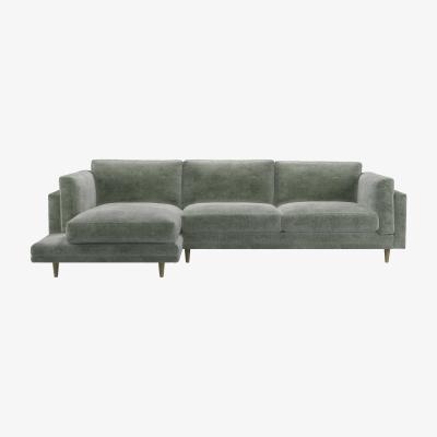 Sofa.com Marco LHF Chaise Sofa in Moonstone Speckled Chenille