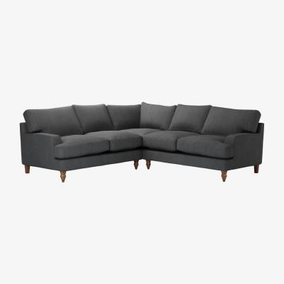Sofa.com Isla Medium Corner Sofa in Charcoal Brushed Linen Cotton - sofa.com