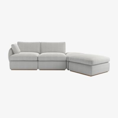 Sofa.com Ren LHF Modular Sofa in Fog Aquaclean Clever Chenille