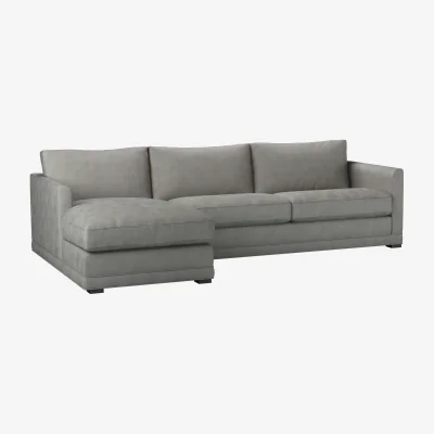 Sofa.com Aissa Large LHF Chaise Storage Sofa in Mushroom Heathland Weave - sofa.com
