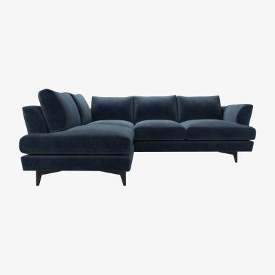 Sofa.com Lars LHF Open End Corner Sofa in Portland Blue Brushstroke