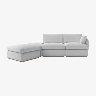 Sofa.com Ren RHF Modular Sofa in Pumice House Herringbone Weave