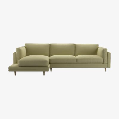 Sofa.com Marco LHF Chaise Sofa in Cardamon Brushed Linen Cotton