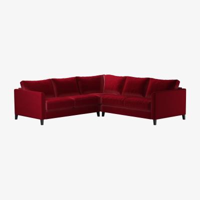Sofa.com Izzy Small Corner Sofa in Malbec Cotton Matt Velvet