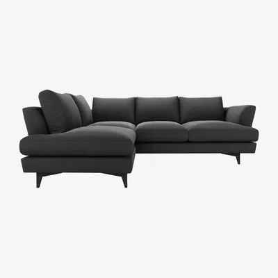 Sofa.com Lars LHF Open End Corner Sofa in Arctic Seal Easy Cotton