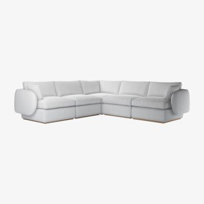 Sofa.com Ren Medium Corner Sofa in Pumice House Herringbone Weave